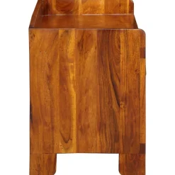 vidaXL Banco para zapatos con cajón Marrón miel 100 x 35 x 45 cm Clearance