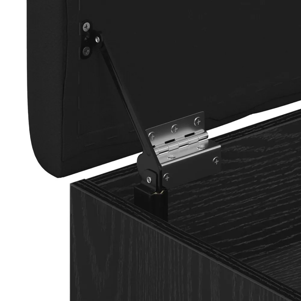 vidaXL Banco para zapatos Negro 80 x 30 x 45 cm Madera contrachapada Roble negro