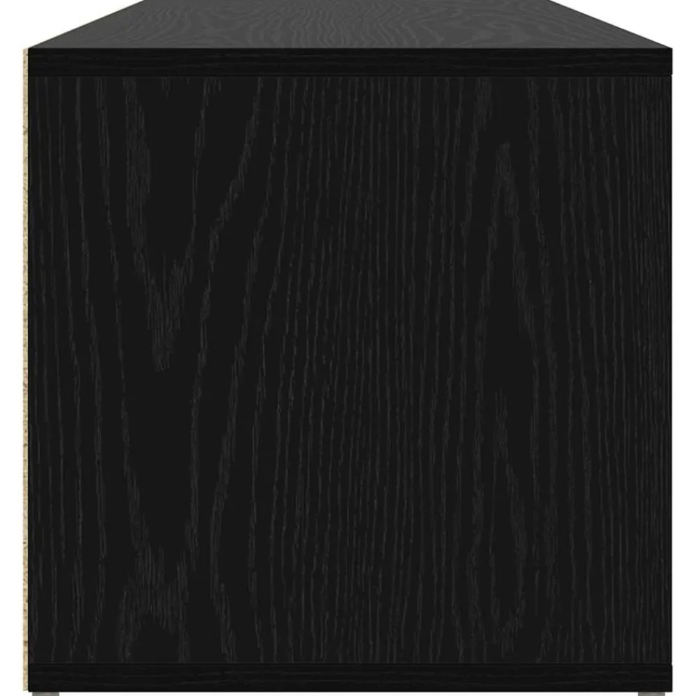 vidaXL Banco para zapatos con estante 102 x 35 x 35 cm Roble negro Outlet