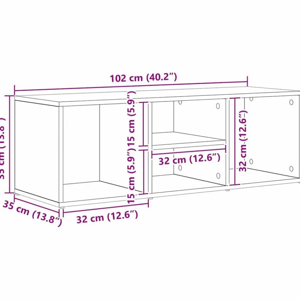 vidaXL Banco para zapatos con estante 102 x 35 x 35 cm Roble negro Outlet
