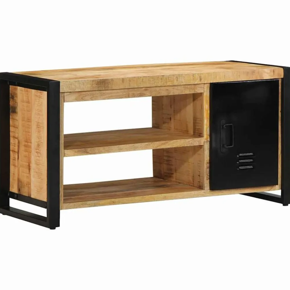 vidaXL Banco para zapatos Marrón Madera maciza de Mango Best