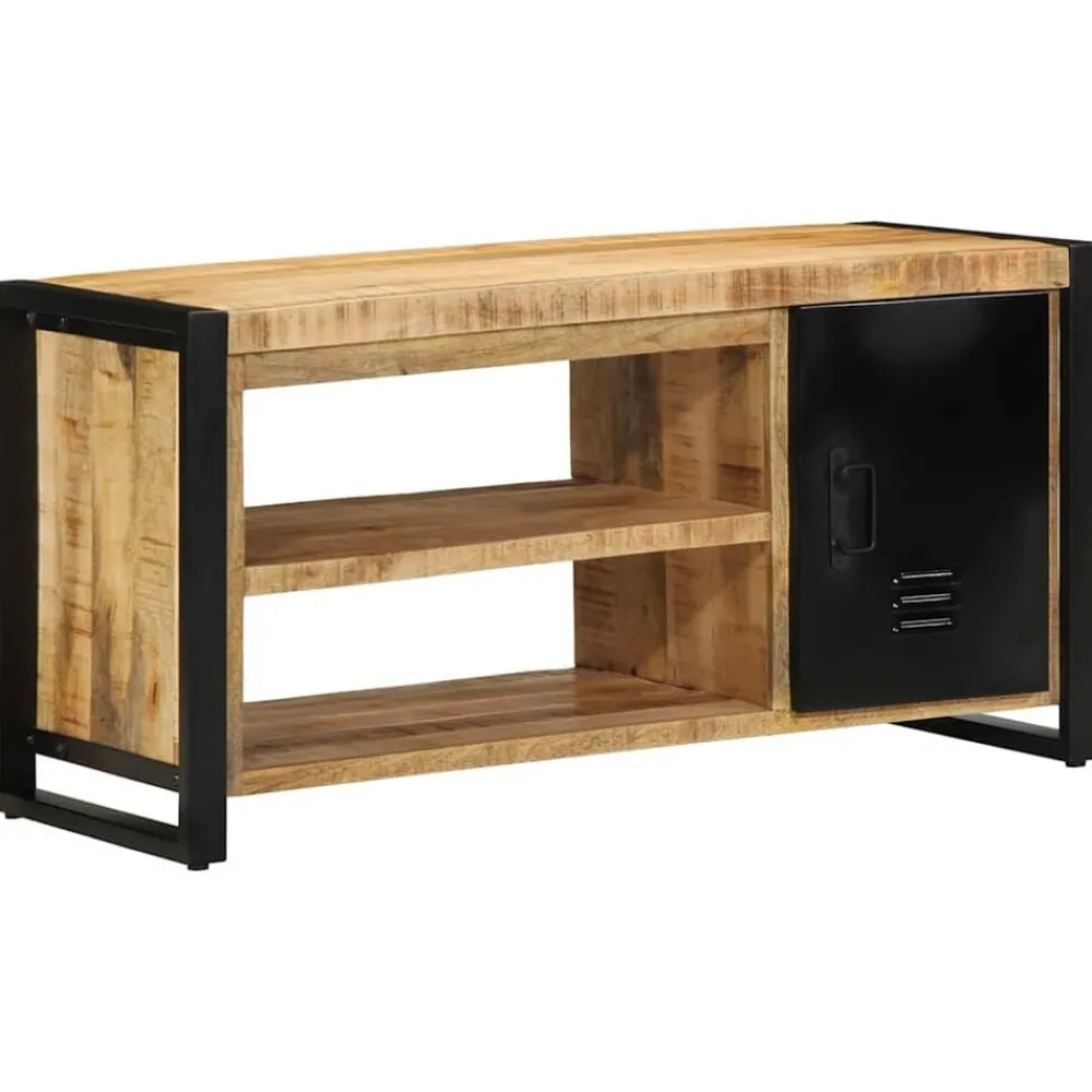 vidaXL Banco para zapatos Marrón Madera maciza de Mango Best