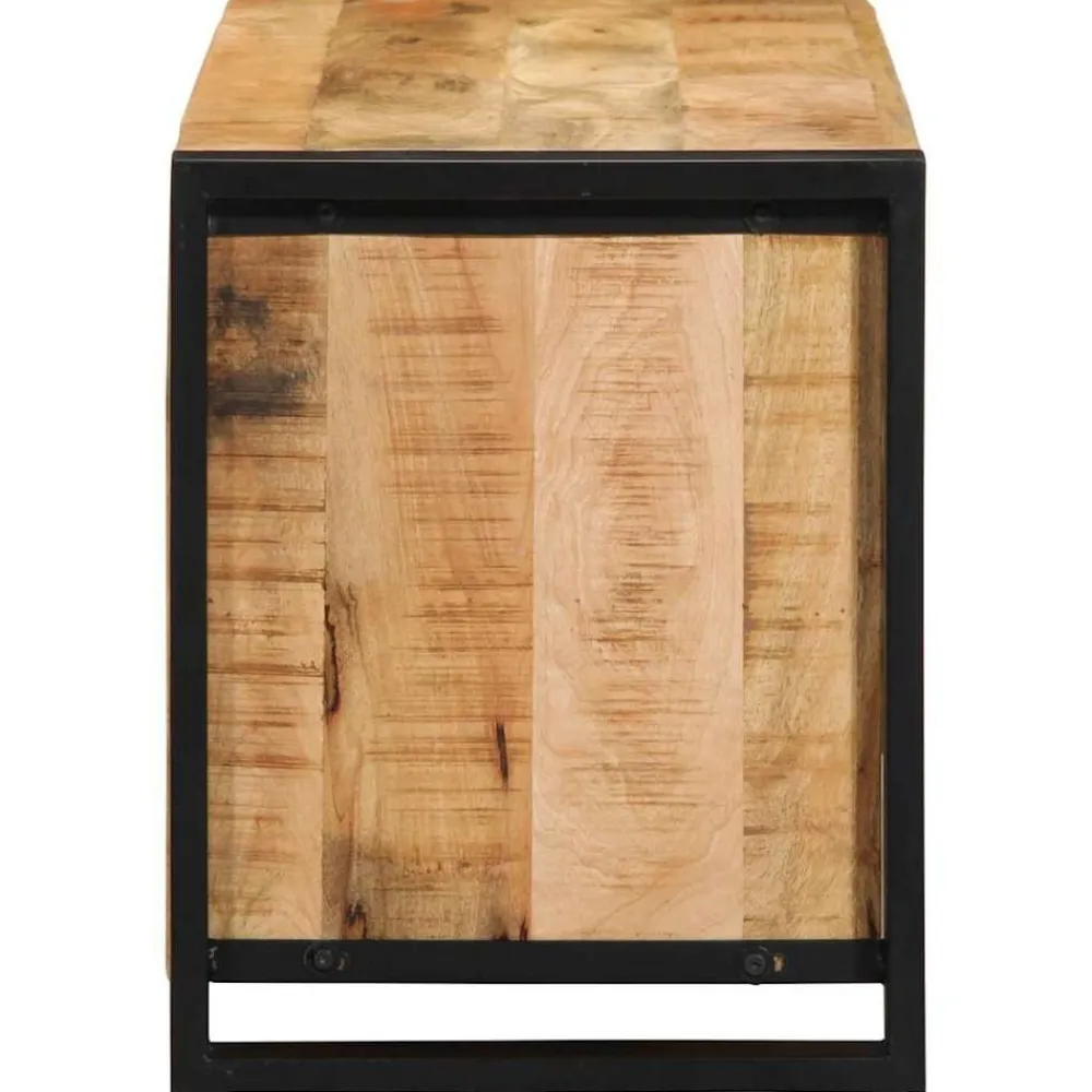vidaXL Banco para zapatos Marrón Madera maciza de Mango Best