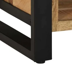 vidaXL Banco para zapatos Marrón Madera maciza de Mango Best