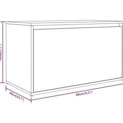 vidaXL Bancos-Banco pasillo madera de ingeniería 80x40x45 cm