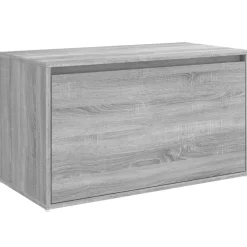 vidaXL Banco pasillo madera de ingeniería 80x40x45 cm Gris sonoma Clearance