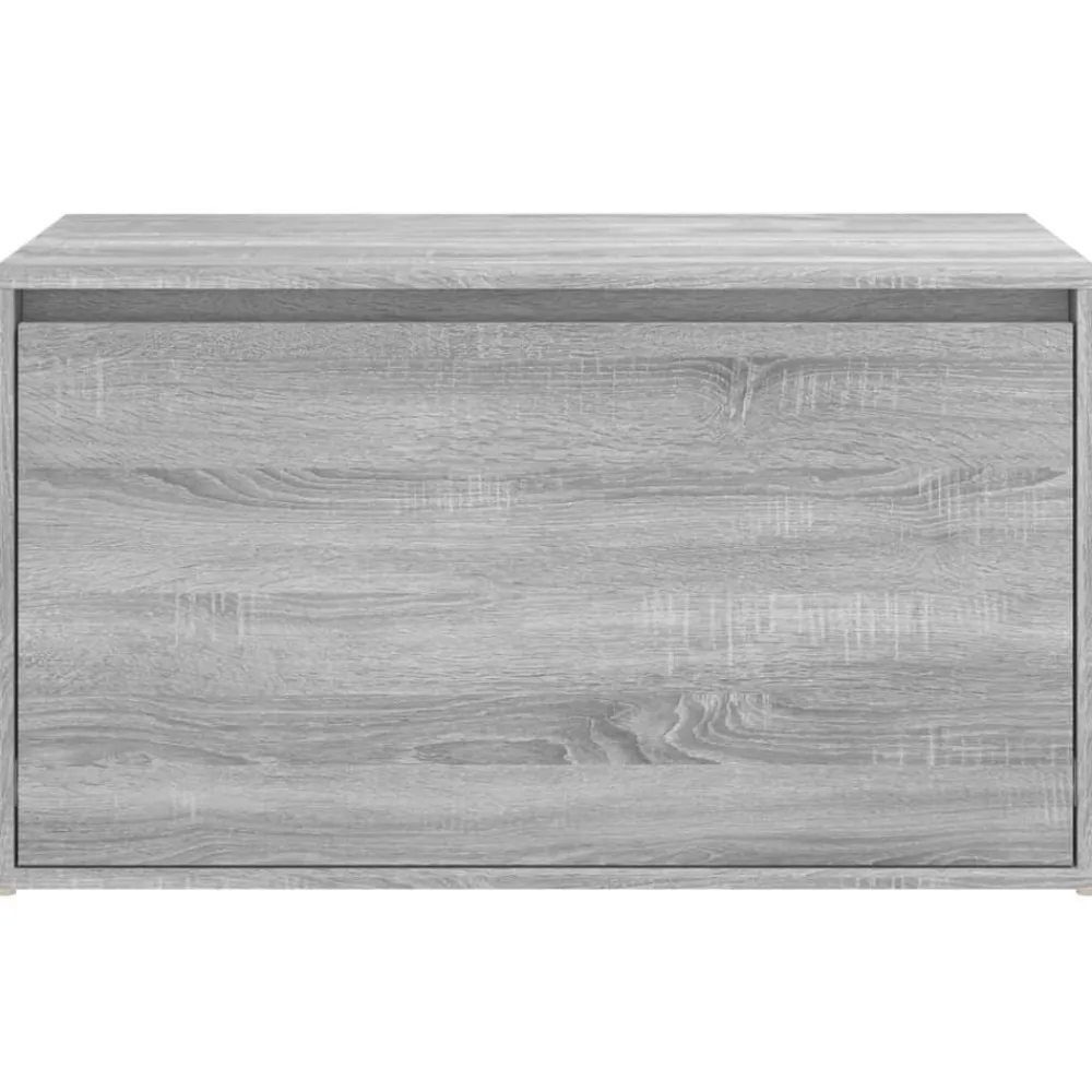 vidaXL Banco pasillo madera de ingeniería 80x40x45 cm Gris sonoma Clearance