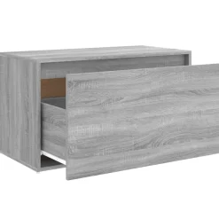 vidaXL Banco pasillo madera de ingeniería 80x40x45 cm Gris sonoma Clearance