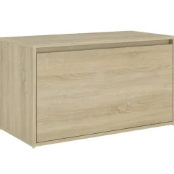 vidaXL Banco pasillo madera de ingeniería 80x40x45 cm Roble Sonoma Discount