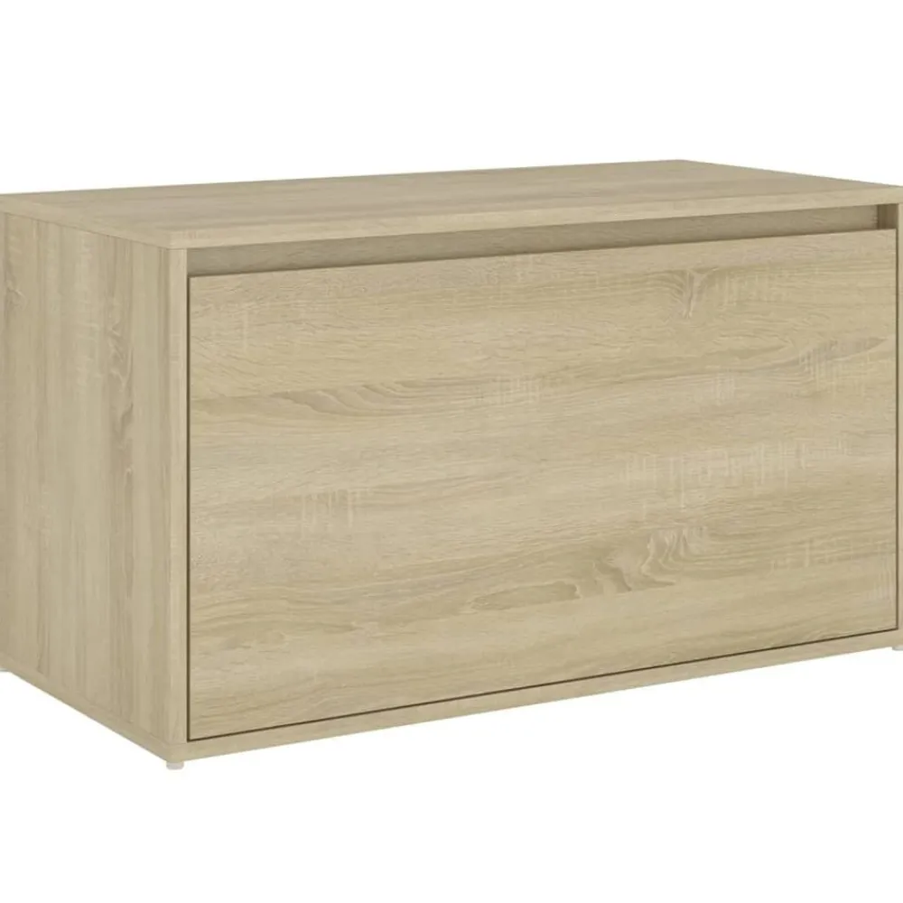 vidaXL Banco pasillo madera de ingeniería 80x40x45 cm Roble Sonoma Discount