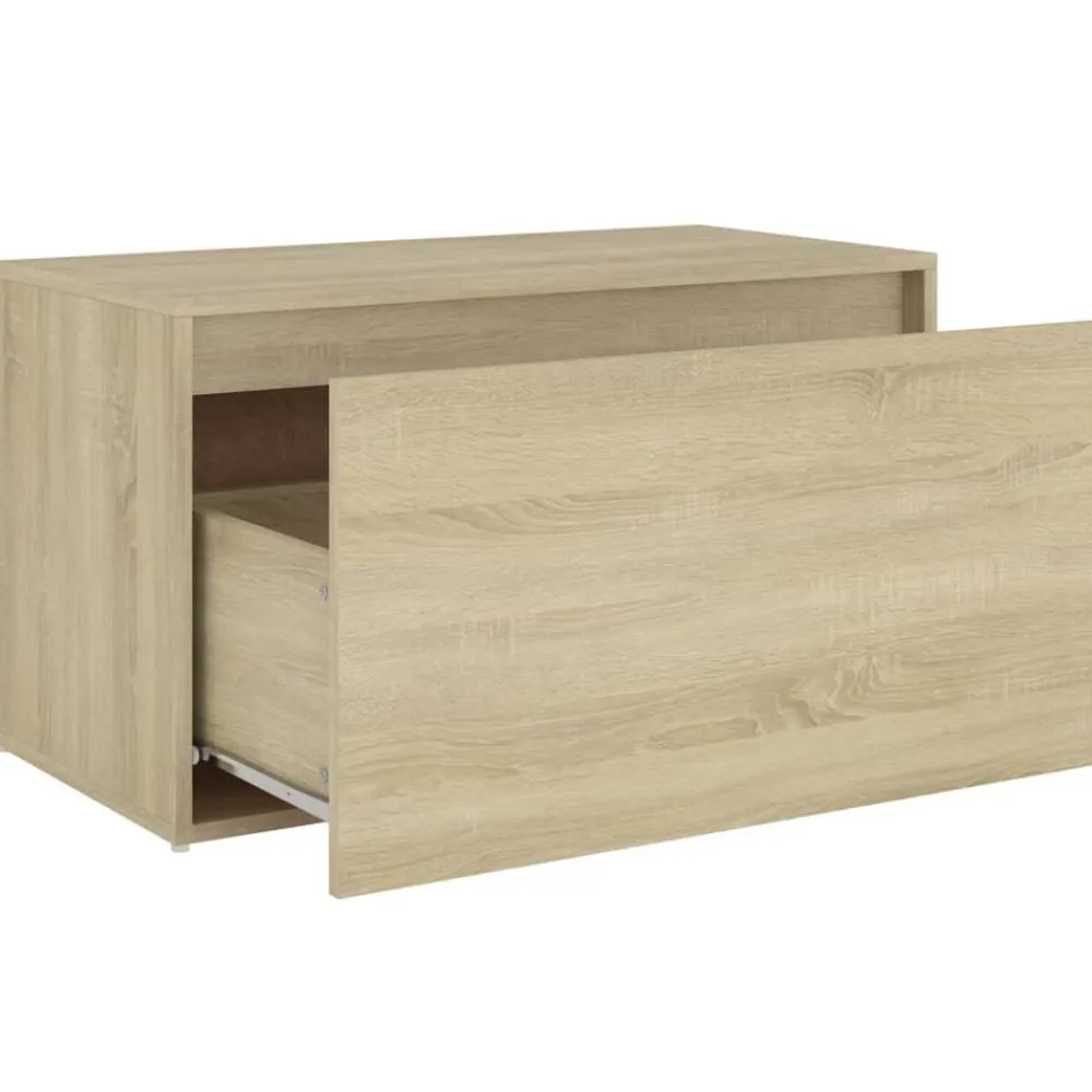 vidaXL Banco pasillo madera de ingeniería 80x40x45 cm Roble Sonoma Discount