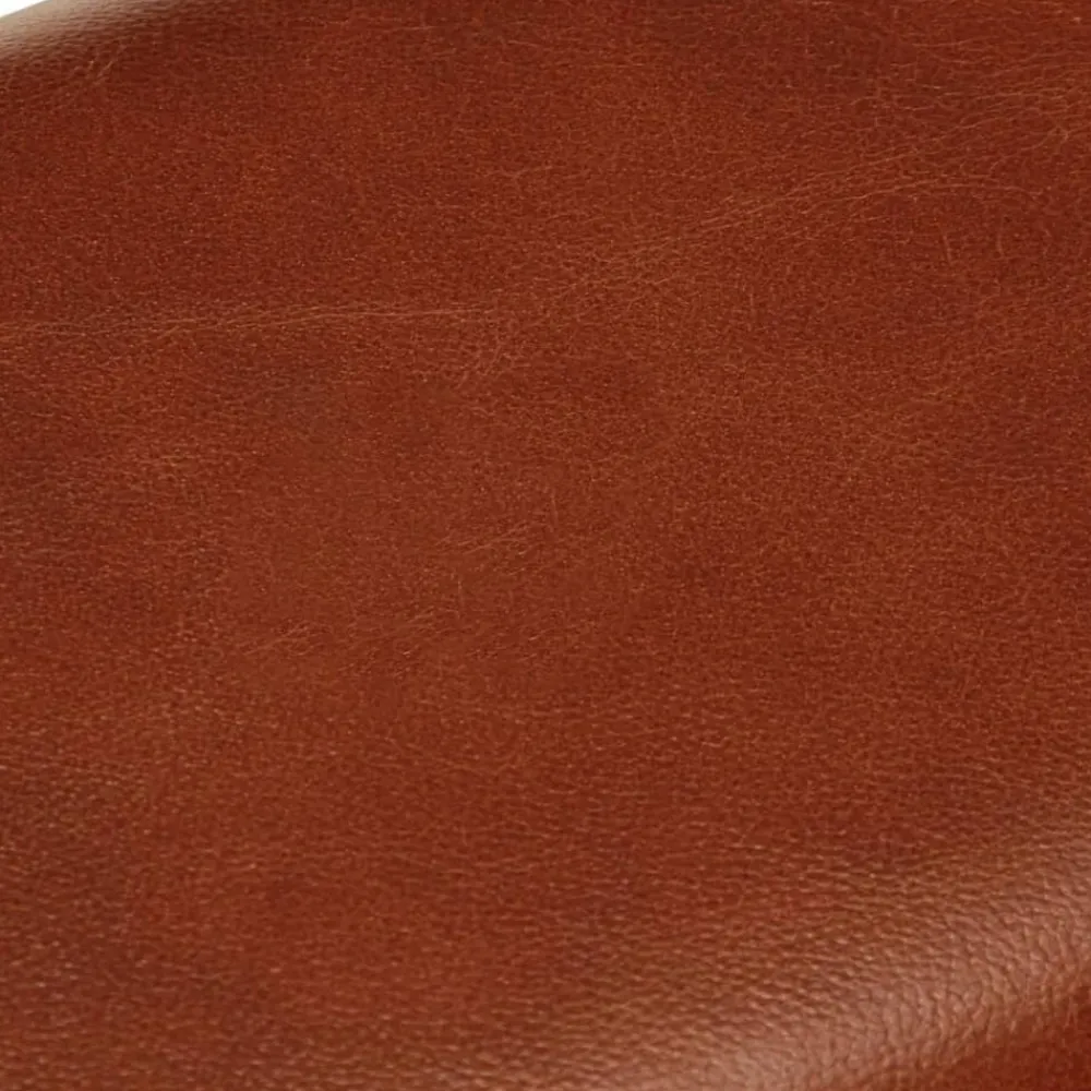 vidaXL Bancos-Banco potro gimnasio cuero auténtico madera mango marrón 58 cm