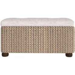 vidaXL Bancos-Bancos con almacenaje con cojín 2 uds enea 69 cm