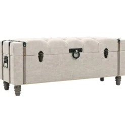 vidaXL Bancos de almacenamiento 3 piezas madera y acero 112x37x45 cm New