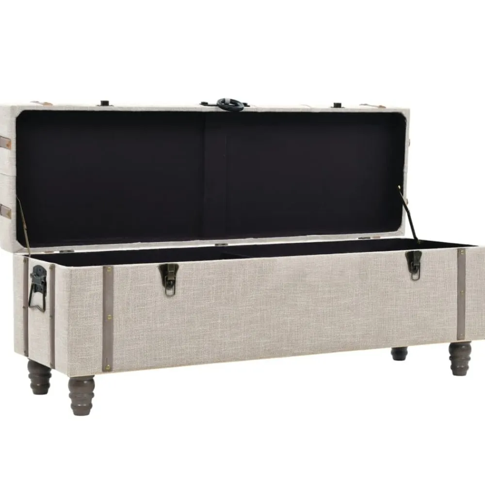 vidaXL Bancos de almacenamiento 3 piezas madera y acero 112x37x45 cm New