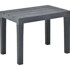 vidaXL Muebles De Jardín-Bancos de jardín 2 unidades plástico gris