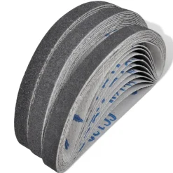 vidaXL Accesorios Para Herramientas-Banda de lija 30 pzas 10 x 60/80/120 grano 10mm x 330 mm
