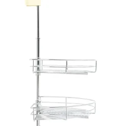 vidaXL Cocina Y Comedor-Bandeja cocina alambre 2 niveles plata 180 grados 75x38x80 cm