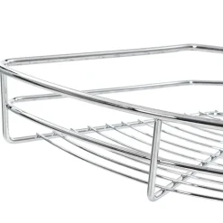 vidaXL Cocina Y Comedor-Bandeja cocina alambre 2 niveles plata 180 grados 75x38x80 cm
