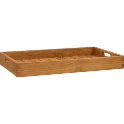vidaXL Cocina Y Comedor-Bandeja de madera de teca maciza 60x35 cm