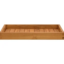 vidaXL Cocina Y Comedor-Bandeja de madera de teca maciza 60x35 cm