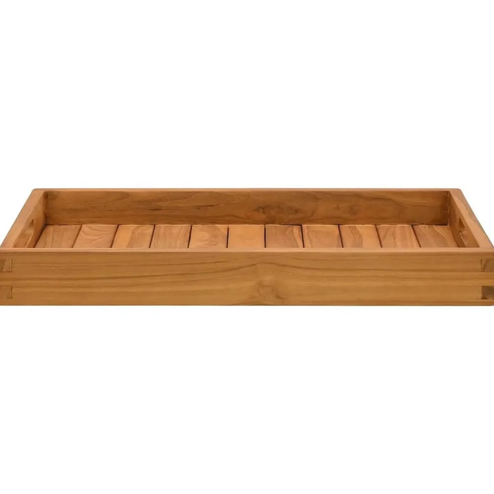 vidaXL Cocina Y Comedor-Bandeja de madera de teca maciza 60x35 cm
