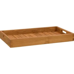 vidaXL Cocina Y Comedor-Bandeja de madera de teca maciza 60x35 cm