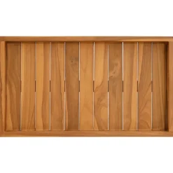 vidaXL Cocina Y Comedor-Bandeja de madera de teca maciza 60x35 cm