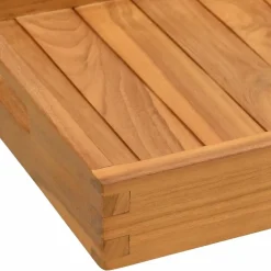 vidaXL Cocina Y Comedor-Bandeja de madera de teca maciza 60x35 cm