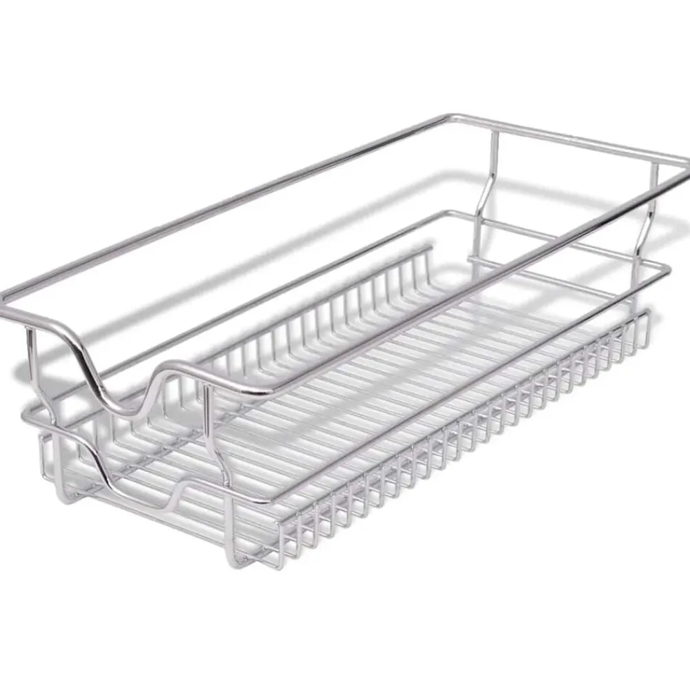 vidaXL Bandejas de alambre extraíbles 2 unidades plateado 300 mm Sale