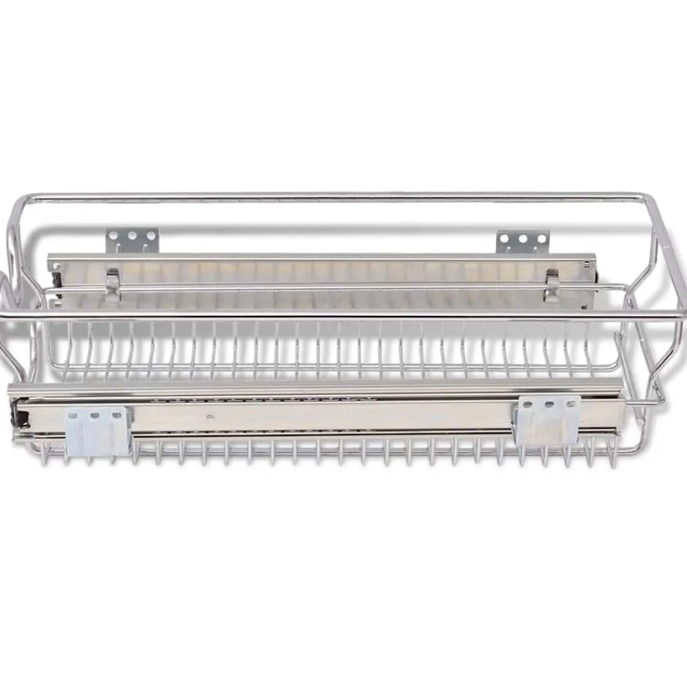 vidaXL Bandejas de alambre extraíbles 2 unidades plateado 300 mm Sale