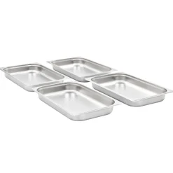 vidaXL Cocina Y Comedor-Bandejas Gastronorm 4 unidades GN 1/1 65 mm acero inoxidable