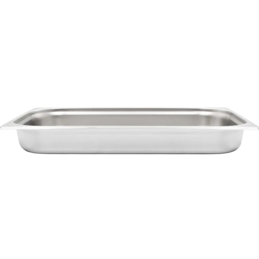 vidaXL Cocina Y Comedor-Bandejas Gastronorm 4 unidades GN 1/1 65 mm acero inoxidable