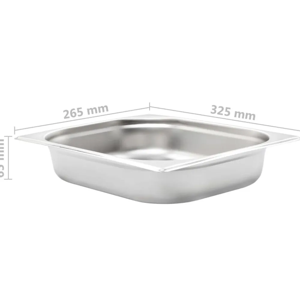 vidaXL Bandejas Gastronorm 4 unidades GN 1/2 65 mm acero inoxidable Sale