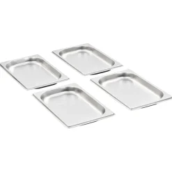 vidaXL Cocina Y Comedor-Bandejas Gastronorm 12 unidades GN 1/4 20 mm acero inoxidable