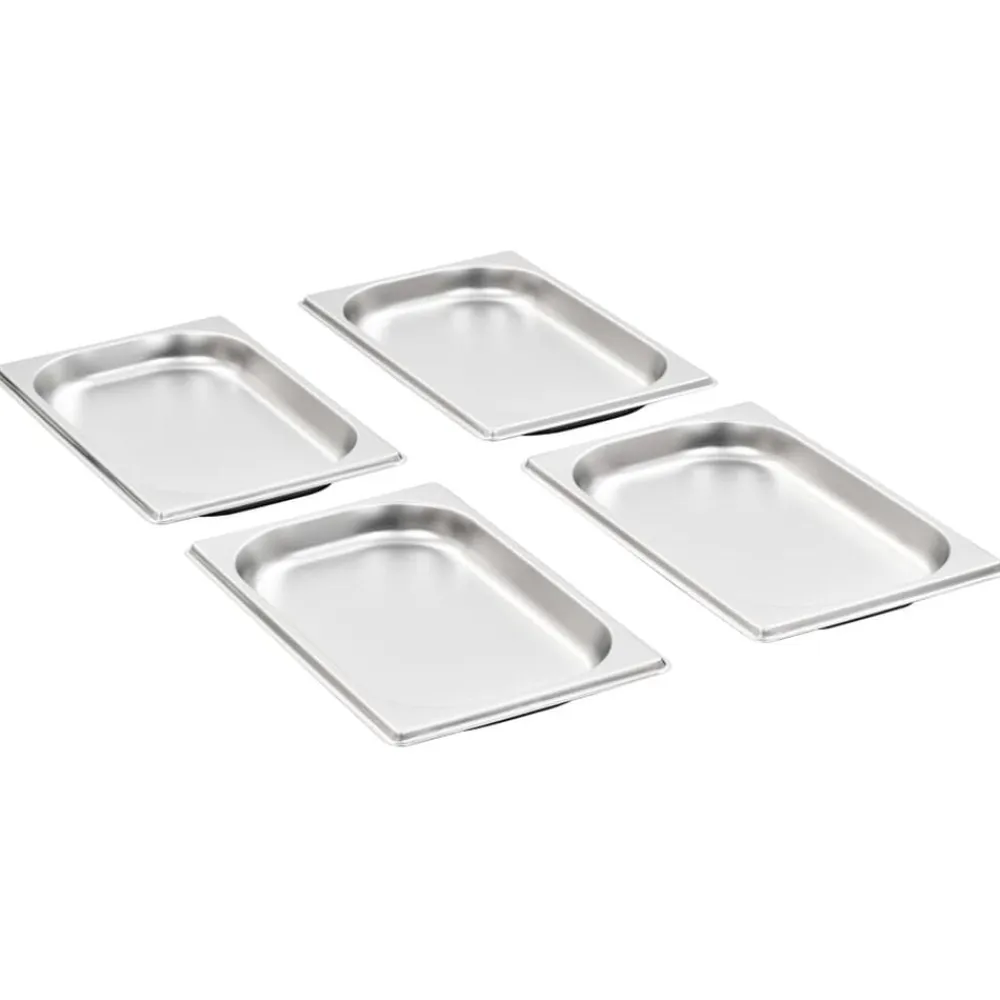 vidaXL Cocina Y Comedor-Bandejas Gastronorm 12 unidades GN 1/4 20 mm acero inoxidable