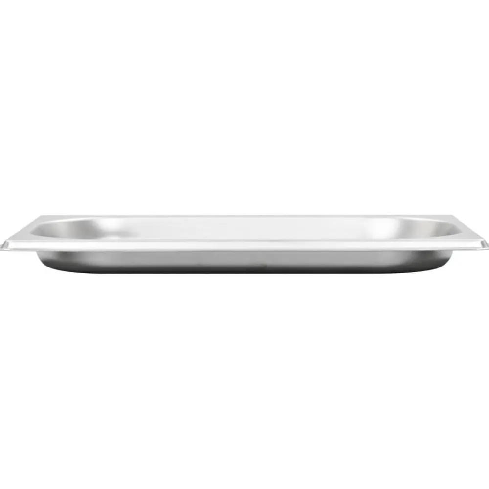vidaXL Cocina Y Comedor-Bandejas Gastronorm 12 unidades GN 1/4 20 mm acero inoxidable