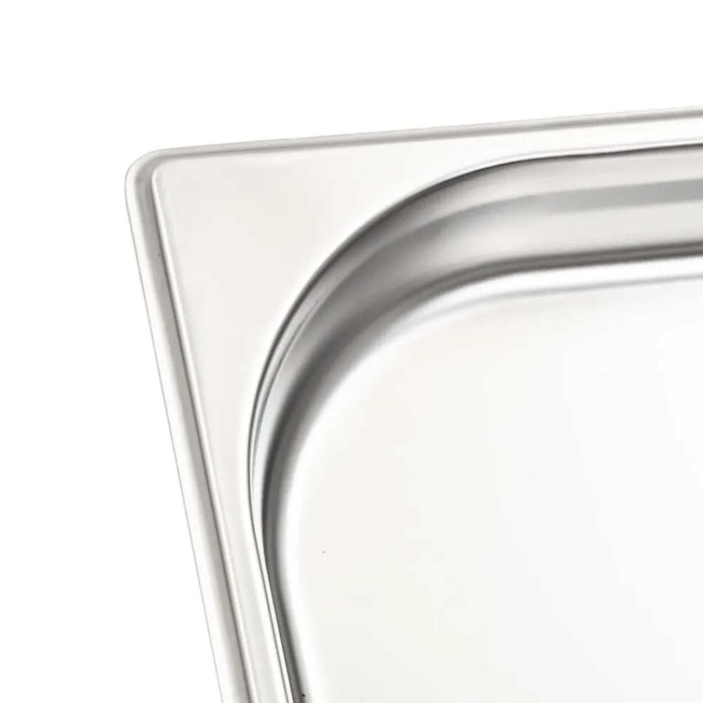 vidaXL Cocina Y Comedor-Bandejas Gastronorm 12 unidades GN 1/4 20 mm acero inoxidable