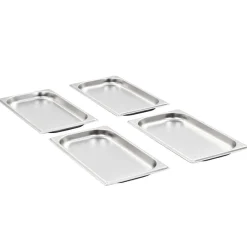 vidaXL Bandejas Gastronorm 12 unidades GN 1/3 20 mm acero inoxidable New