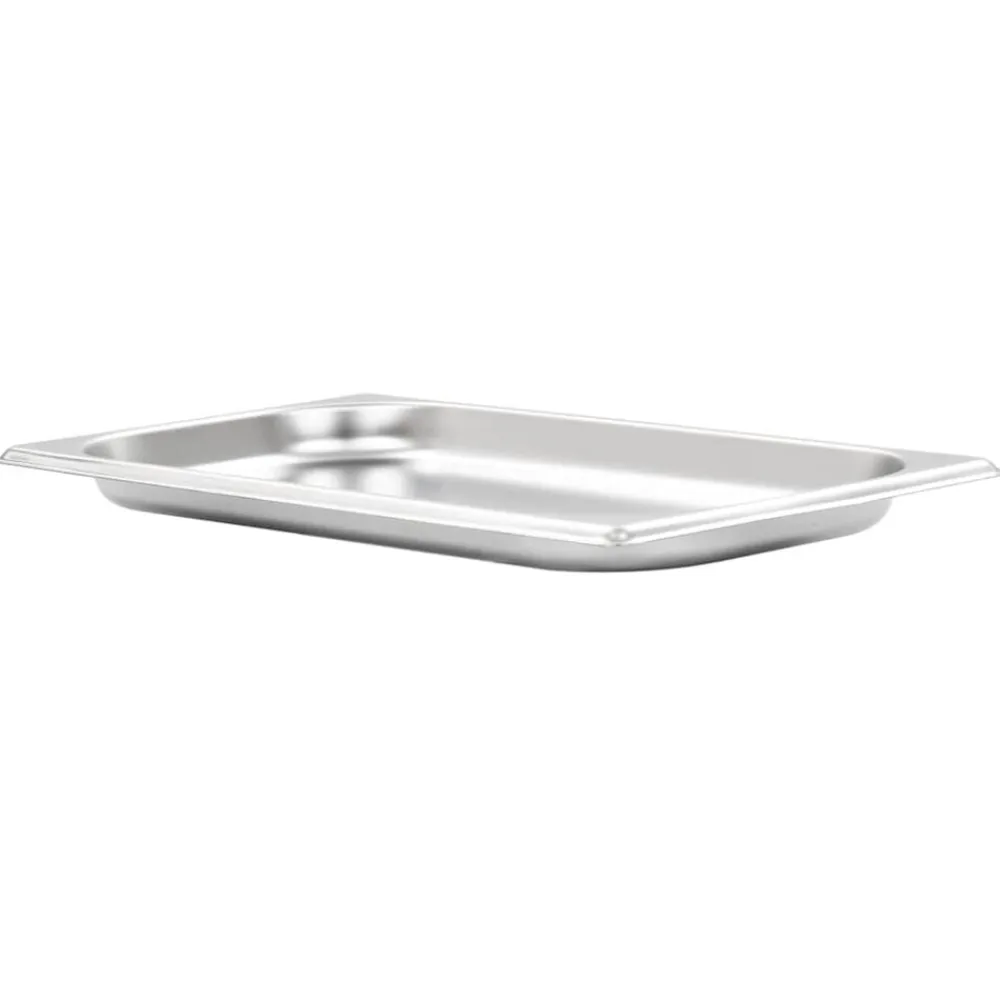 vidaXL Bandejas Gastronorm 12 unidades GN 1/3 20 mm acero inoxidable New