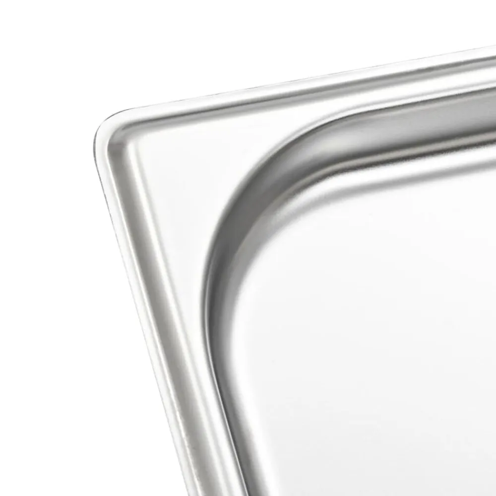 vidaXL Bandejas Gastronorm 12 unidades GN 1/3 20 mm acero inoxidable New