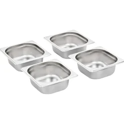 vidaXL Cocina Y Comedor-Bandejas Gastronorm 12 unidades GN 1/6 65 mm acero inoxidable