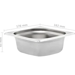 vidaXL Cocina Y Comedor-Bandejas Gastronorm 12 unidades GN 1/6 65 mm acero inoxidable
