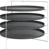 vidaXL Cocina Y Comedor-Bandejas para pizza 4 uds con estante acero Ø 28 cm
