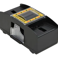 vidaXL Barajador de cartas automático negro 2 barajas