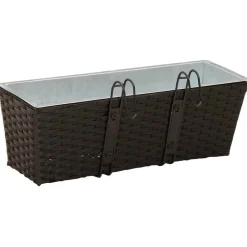 vidaXL Barandilla 2 pcs 50 x 17 x 17 cm Metal Negro Discount