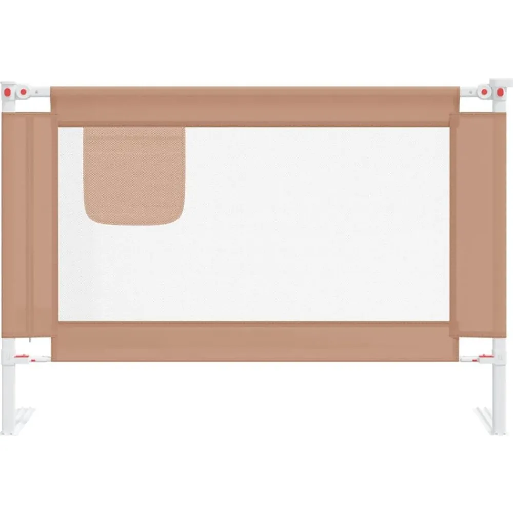 vidaXL Barandilla de seguridad cama de niño taupe tela 100x25 cm Taupé New