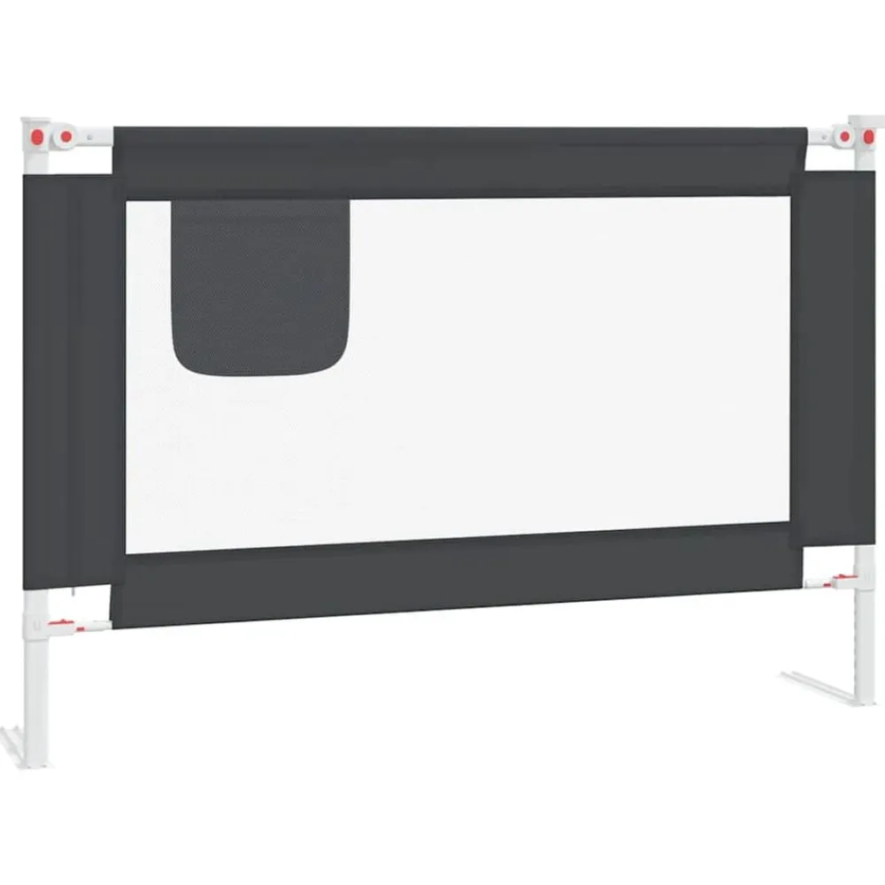 vidaXL Barandilla de seguridad cama de niño tela 100x25 cm Gris oscuro Sale
