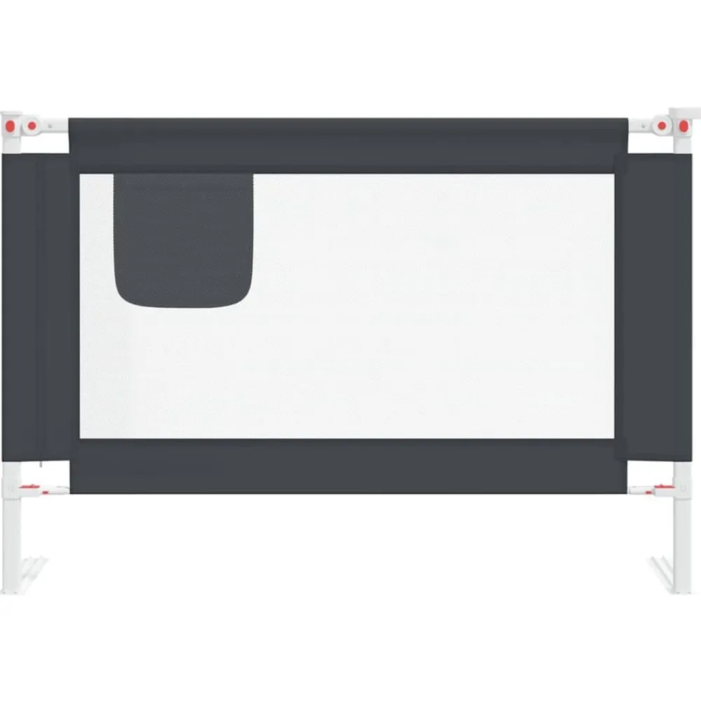 vidaXL Barandilla de seguridad cama de niño tela 100x25 cm Gris oscuro Sale