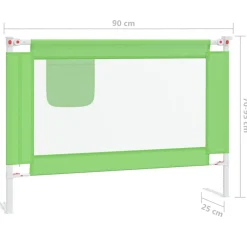 Niños vidaXL Protección Para El Bebé-Barandilla de seguridad cama de niño tela 90x25 cm